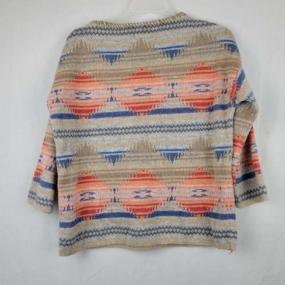 Chaps Tribal Aztec Southwestern Knit Sweater - Picture 3 of 8